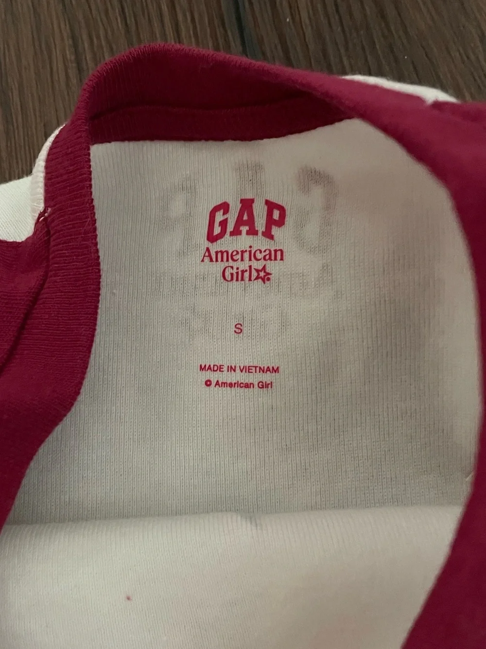 NWT GAP x American Girl Girls Raglan Long Sleeve Shirt